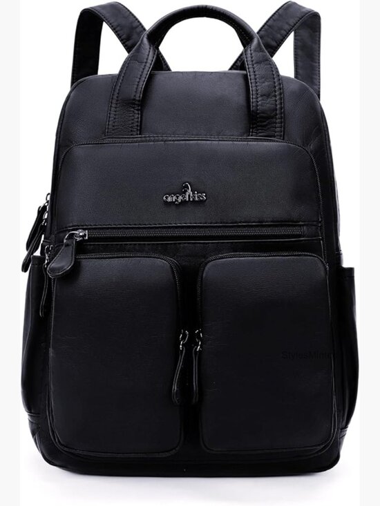 Soft Vegan Leather Backpack Purse with Multi Pockets Travel Daypack